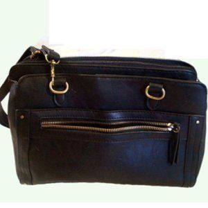 Women's Black Shoulder Bag           Approximate Size 12 in. X 8.5 in.